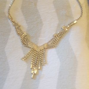 Vintage  glass amd rhinestone necklace